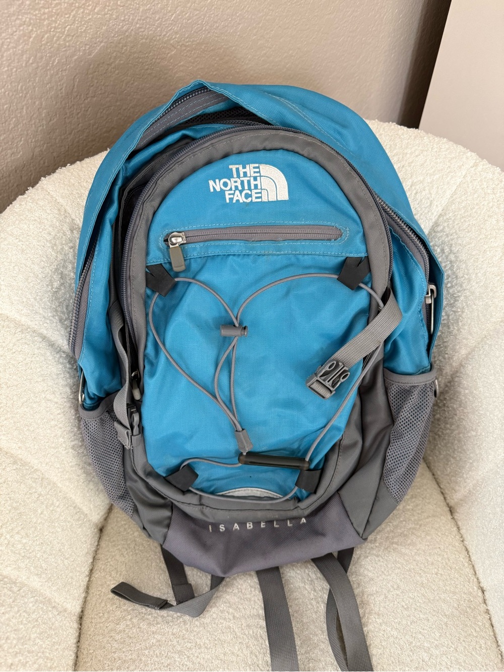 The North Face Blue and Gray Hiking Backpack